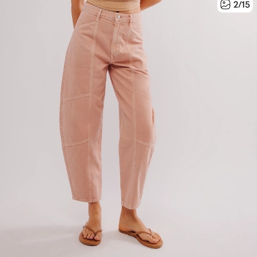 Agolde denim NWOT Mara Barrel Jean sz 24 Maevey pink!